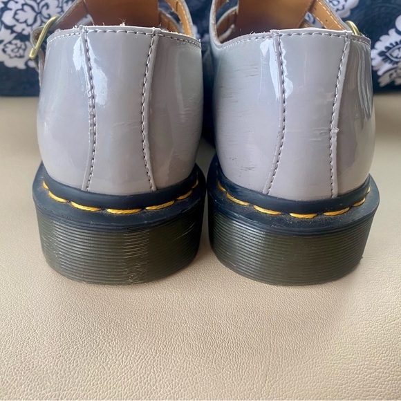 Dr. Martens Gray Leather Mary Jane Shoes - Picture 3 of 6